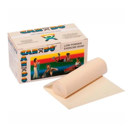 Fabrication Enterprises CanDo Low Powder Exercise Band, Tan, 6 Yard Roll, 1 Roll/Box 1209228